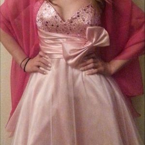 Pink semi-formal dress